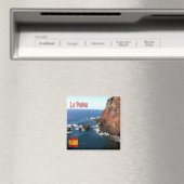 zES075 LA PALMA panorama, Spanien, Kühlschrank Magnet (In Situ (Geschirrspüler))