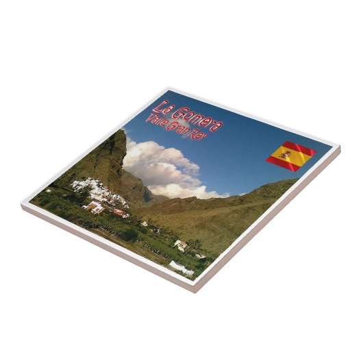 zES078 LA GOMERA VALLE GRAN REY, Spanien, Fliese (Seite)