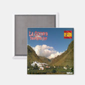 zES078 LA GOMERA VALLE GRAN REY, Spanien, Kühlschr Magnet (Vorderseite/Rückseite)