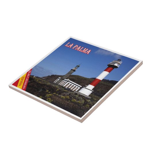 zES080 LA PALMA, LIGHTHOUSE, Spanien, Fliese (Seite)