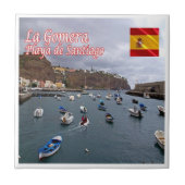 zES084 LA GOMERA, SANTIAGO BEACH, Spanien, Fliese (Vorderseite)