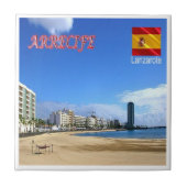 zES086 LANZAROTE, ARRECIFE, Spanien, Fliese (Vorderseite)