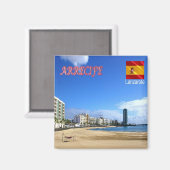 zES086 LANZAROTE, ARRECIFE, Spanien, Kühlschrank Magnet (Vorderseite/Rückseite)