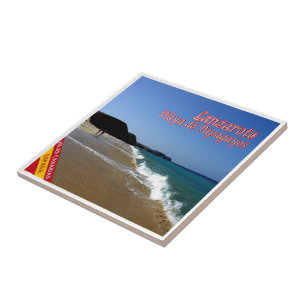 zES088 LANZAROTE, STRAND PAPAGAYOS, Spanien, Fliese