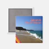 zES088 LANZAROTE, STRAND PAPAGAYOS, Spanien, Kühls Magnet (Vorderseite/Rückseite)