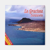 zES089 LANZAROTE, LA GRACIOSA, Spanien, Kühlschran Magnet (Vorne)