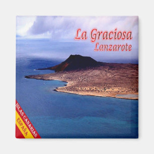 zES089 LANZAROTE, LA GRACIOSA, Spanien, Kühlschran Magnet
