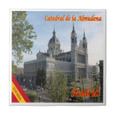 zES090 MADRID, CATHEDRAL AMLMUDENA, Spanien, Fliese (Vorderseite)