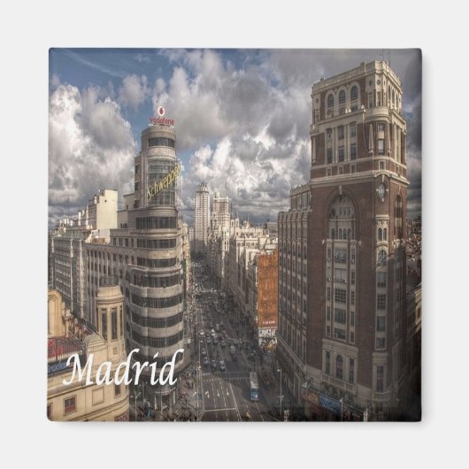 zES091 MADRID Stadt, Spanien, Kühlschrank Magnet (Vorne)