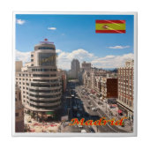 zES094 MADRID, DOWNTOWN AVENUE, Spanien, Fliese (Vorderseite)
