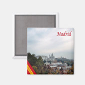 zES095 MADRID, Panorama, Spanien, Kühlschrank Magnet (Vorderseite/Rückseite)