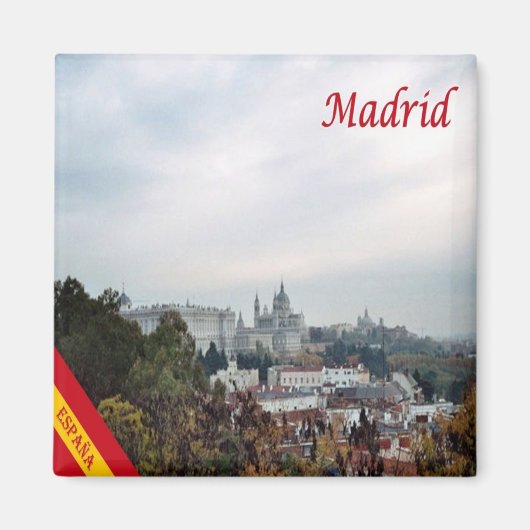 zES095 MADRID, Panorama, Spanien, Kühlschrank Magnet (Vorne)
