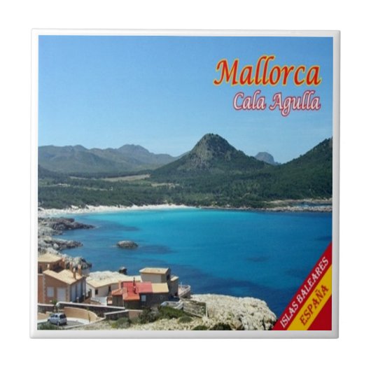 zES096 MALLORCA, CALA AGULLA, Spanien, Fliese (Vorderseite)