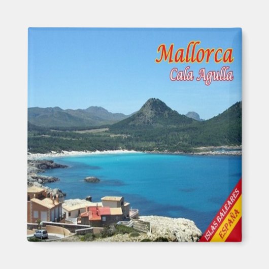 zES096 MALLORCA, CALA AGULLA, Spanien, Kühlschrank Magnet (Vorne)