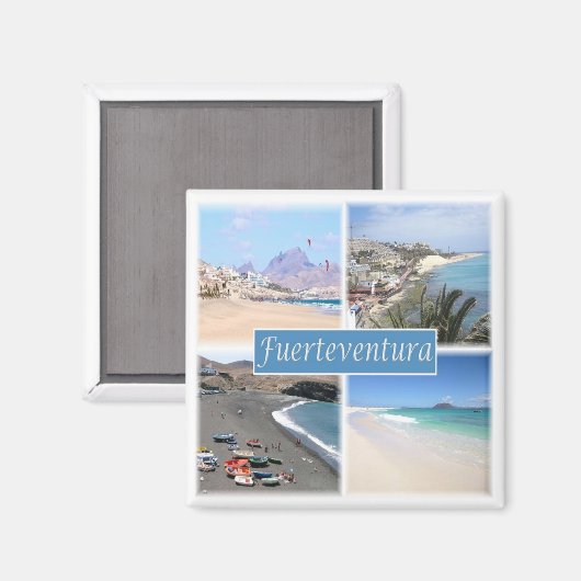 zES102 FUERTEVENTURA, Kanarische Inseln, Kühlschra Magnet (Vorderseite/Rückseite)