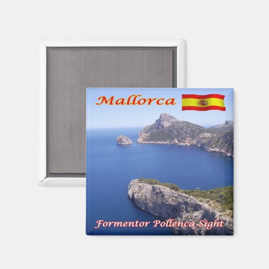 zES103 MALLORCA, FORMENTOR POLLENCA SIGHT, Kühlsch Magnet (Vorderseite/Rückseite)