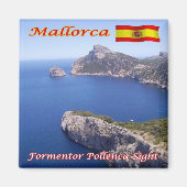 zES103 MALLORCA, FORMENTOR POLLENCA SIGHT, Kühlsch Magnet (Vorne)