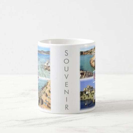 zES109 IBIZA Altstadt, CALA TARIDA, SES SALINAS, Kaffeetasse (Mittel)