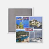 zES113 IBIZA, Altstadt, San Miquel, Santa Eularia, Magnet (Vorderseite/Rückseite)