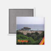 zES116 MENORCA Panorama, Kühlschrank Magnet (Vorderseite/Rückseite)