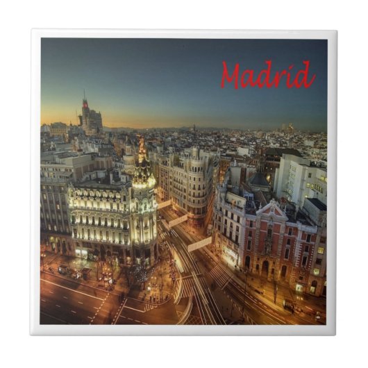 zES118 MADRID Stadt, Spanien, Europa, Fliese (Vorderseite)