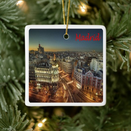zES118 MADRID Stadt, Spanien, Europa, Keramikornament (Baum)