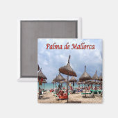 zES128 PALMA DE MALLORCA, The Beach, Kühlschrank Magnet (Vorderseite/Rückseite)