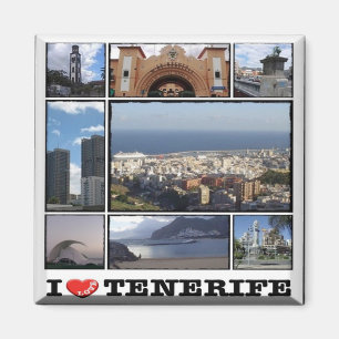 zES141 TENERIFE Santa Cruz "I Liebe", Kühlschrank Magnet