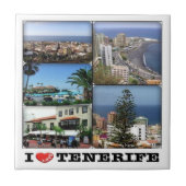 zES142 TENERIFE Puerto de la Cruz "I Liebe", Fliese (Vorderseite)