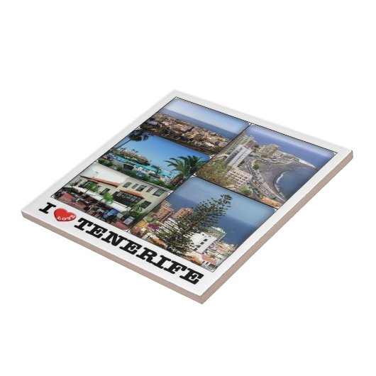 zES142 TENERIFE Puerto de la Cruz "I Liebe", Fliese (Seite)