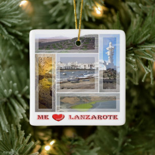 zES145 LANZAROTE "I Liebe", Spanien, Keramikornament