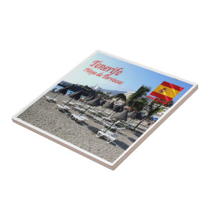 zES147 TENERIFE Torviscas Beach, Kanarische Inseln Fliese
