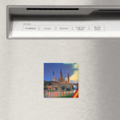 zES150 ZARAGOZA Panorama, Spanien, Kühlschrank Magnet (In Situ (Geschirrspüler))