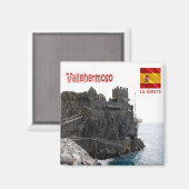 zES151 LA GOMERA Vallehermoso, Castillo del Mar, Magnet (Vorderseite/Rückseite)