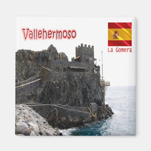 zES151 LA GOMERA Vallehermoso, Castillo del Mar, Magnet (Vorne)