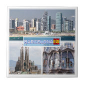 zES157 BARCELONA, Sagrada Familia Katalonien Fliese (Vorderseite)