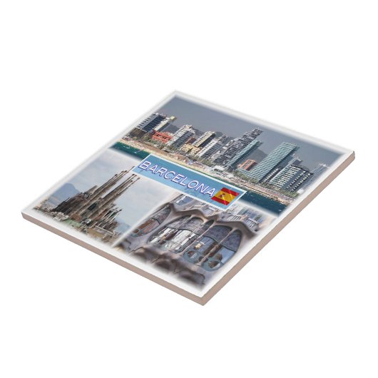 zES157 BARCELONA, Sagrada Familia Katalonien Fliese (Seite)