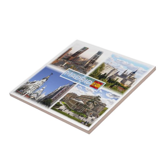 zES159 MADRID Puerta de Europa, Plaza de Castilla, Fliese (Seite)