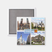 zES159 MADRID Puerta de Europa, Plaza de Castilla, Magnet (Vorderseite/Rückseite)