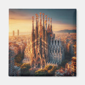 zESa13 BARCELONA Basilica Sagrada Familia, fridge Magnet (Vorne)