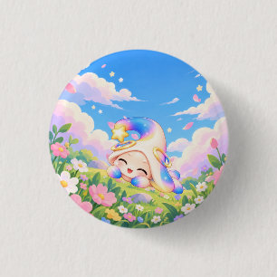 Zessi-Abzeichen in den Blumen — Magischer Mittagss Button