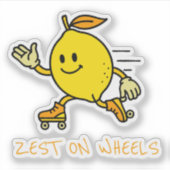 Zest auf Rädern Aufkleber (Vorderseite)