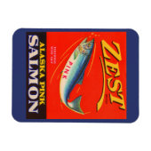 Zest-rosa-Lachs der 30er Jahre kann etikettieren Magnet (Horizontal)