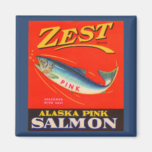 Zest-rosa-Lachs der 30er Jahre kann etikettieren Magnet