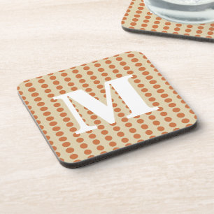 Zest Spice Moods Dots with monogram Getränkeuntersetzer