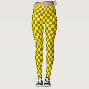 Zest- und Acid-Schachbrett Leggings