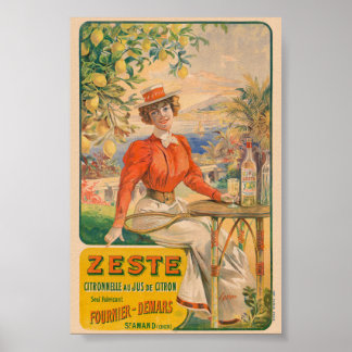 Zeste Citronnelle Vintage Poster 1904