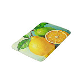 Zesty Citrus Burst of Sunshine Design Badematte (Schrägansicht)