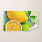 Zesty Citrus Burst of Sunshine Design Badhandtuch Set (Handtuch)