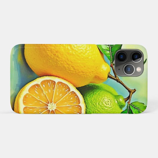 Zesty Citrus Burst of Sunshine Design Case-Mate iPhone Hülle (Rückseite (Horizontal))